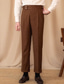 cheap Slim-Men's Graduation Dress Pants Trousers Chinos Buttons Pocket Plain Comfort Formal Party Work Fashion Classic Style Black Brown Micro-elastic