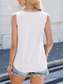 זול מיכל פשוט-חולצת טנק נשים בסיסית בצבע אחיד עם רצועות ללא שרוולים טופ רגיל דפוס לא מקופל שחור לבן ורוד ירוק קיץ