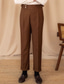 cheap Slim-Men's Graduation Dress Pants Trousers Chinos Buttons Pocket Plain Comfort Formal Party Work Fashion Classic Style Black Brown Micro-elastic