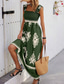 ieftine Rochie Boho de vacanță-Pentru femei Rochie Lunga Rochie Maxi Rochie casual Rochie A line Rochie de vară Rochie Boho Boemia Hawaiană Stilat Vacanță Zilnic Dată Fit regulat Grafic Fără manșon Pătrat Negru Roz Îmbujorat