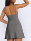 cheap White Graduation Dresses-Women&#039;s Mini Dress Graduation Dress Summer Dress Cami Dress Stylish Sexy Vacation Daily Date Regular Fit Plain Sleeveless V Neck Black White Pink Red Summer
