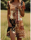 cheap Boho Dress-Women&#039;s Mini Dress Casual Dress Petite Dress T Shirt Dress Tee Dress Sundress Stylish Casual Vacation Casual Daily Regular Fit Color Block Short Sleeve Crew Neck Light Brown Summer Spring