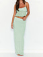 cheap White Casual Dresses-Women&#039;s Dress Set Casual Dress Skirt Set Slip Dress Elegant Fashion Plain Backless Maxi Dress Sleeveless Square Neck Outdoor Date Black White Yellow Summer Regular Fit