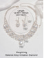 preiswerte Hochzeit ACC-Damen-Set aus goldener Kristallkette und Ohrringen – eleganter Strassschmuck für Hochzeiten, Partys und besondere Anlässe