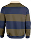 preiswerte Rugby-Polo für Herren-Herren Streifen Rugby-Poloshirt Langarm Polo-Shirts Hemden mit Kragen Lässig Outdoor Athleisure 3D-Druck Frühling Herbst Winter Blau Rote Braun