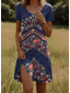 cheap Boho Dress-Women&#039;s Mini Dress Casual Dress Petite Dress T Shirt Dress Tee Dress Sundress Casual Vacation Casual Daily Regular Fit Floral Short Sleeve Crew Neck Black Red Navy Blue Green Summer