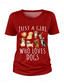 cheap Humor&amp;Quotes tee-Women&#039;s T Shirt Animal Dog Casual Short Sleeve Round Neck Regular Tops Daily Print Black White Wine Gray Summer Spring