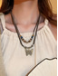 billiga Kvinnors halsband-vintage fjärilshängande läderhalsband – justerbara pärlsmycken i boho-stil för kvinnor och män, perfekt för vardags- och festivalkläder