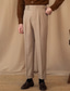 cheap Slim-Men's Graduation Dress Pants Trousers Chinos Buttons Pocket Plain Comfort Formal Party Work Fashion Classic Style Black Brown Micro-elastic