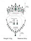 abordables Accessoires de Mascarade-Ensemble couronne et collier de diadème en diamant étincelant – bijoux de mariée plaqués or avec boucles d'oreilles, parfait pour les mariages, les concours et les occasions spéciales