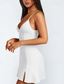 cheap White Graduation Dresses-Women&#039;s Mini Dress Graduation Dress Summer Dress Cami Dress Stylish Sexy Vacation Daily Date Regular Fit Plain Sleeveless V Neck Black White Pink Red Summer