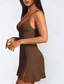 cheap White Graduation Dresses-Women&#039;s Mini Dress Graduation Dress Summer Dress Cami Dress Stylish Sexy Vacation Daily Date Regular Fit Plain Sleeveless V Neck Black White Pink Red Summer