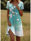 cheap Floral Dress-Women&#039;s Mini Dress Casual Dress Petite Dress T Shirt Dress Tee Dress Sundress Casual Vacation Casual Daily Regular Fit Floral Short Sleeve Crew Neck Green Summer