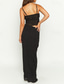 cheap White Casual Dresses-Women&#039;s Dress Set Casual Dress Skirt Set Slip Dress Elegant Fashion Plain Backless Maxi Dress Sleeveless Square Neck Outdoor Date Black White Yellow Summer Regular Fit