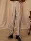 cheap Slim-Men's Graduation Dress Pants Trousers Chinos Buttons Pocket Plain Comfort Formal Party Work Fashion Classic Style Black Brown Micro-elastic