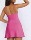 cheap White Graduation Dresses-Women&#039;s Mini Dress Graduation Dress Summer Dress Cami Dress Stylish Sexy Vacation Daily Date Regular Fit Plain Sleeveless V Neck Black White Pink Red Summer