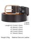 cheap Men's Belts-Men's Genuine Leather Belt with Gold Buckle – Classic Vintage Design for Weddings, Casual, and Formal Wear