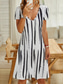 halpa Tulosta kukkamekot-Naisten Normaali EU / US-koko Midimekko Pitkähihainen Boho-mekko Kesämekko Tyylikäs mekko Tyylikäs Böömi Trooppinen Perhonen Loma Koti Työ Loose Fit Kukka Geometrinen Lyhythihainen V kaula-aukko