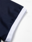abordables Polo Classique pour Hommes-Homme Chemise de golf Polo Piqué Occasionnel Fête Revers Manche Courte Vacances Mode Uni Classique Été Printemps Coupe régulière Blanche Chemise de golf