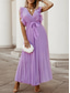 cheap Chiffon Dresses-Women&#039;s Maxi Dress Cocktail Dress Wedding Guest Dress Chiffon Dress Stylish Basic Casual Vacation Daily Regular Fit Plain Sleeveless V Neck White Purple Summer