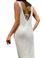 cheap Beach Dresses-Women&#039;s Swimwear Cover Up Beach Dresses Swimsuit Backless Cut Out Vacation Beach Wear Solid Color V Neck Sleeveless