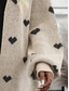 cheap Cardigans &amp; Outerwears-Women&#039;s Cardigan Cable Knit Sweater Streetwear Daily Work Heart Ribbed Chunky Open Front Knitted Drop Shoulder Long Sleeve Long Tops Knit Home Party Daily Apricot Fall Winter