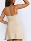 cheap White Graduation Dresses-Women&#039;s Mini Dress Graduation Dress Summer Dress Cami Dress Stylish Sexy Vacation Daily Date Regular Fit Plain Sleeveless V Neck Black White Pink Red Summer