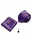 abordables Cravates et nœuds papillon pour hommes-Ensemble cravate et pochette en soie à carreaux violets pour hommes – élégant et stylé, parfait pour les mariages, les affaires et les occasions formelles