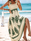 ieftine Rochie Boho de vacanță-Pentru femei Rochie Lunga Rochie Maxi Rochie casual Rochie A line Rochie de vară Rochie Boho Boemia Hawaiană Stilat Vacanță Zilnic Dată Fit regulat Grafic Fără manșon Pătrat Negru Roz Îmbujorat