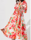 cheap Casual Floral Dresses-Women&#039;s Maxi Dress Casual Dress Swing Dress Boho Chic Dresses Bohemia Stylish Casual Vacation Daily Beach Loose Fit Floral Long Sleeve V Neck Pink Blue Summer Spring