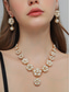 cheap Women&#039;s Necklace-Women&#039;s Faux Pearl and Rhinestone Jewelry Set – Elegant Necklace and Earrings for Weddings, Parties and Special Occasions