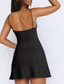 cheap White Graduation Dresses-Women&#039;s Mini Dress Graduation Dress Summer Dress Cami Dress Stylish Sexy Vacation Daily Date Regular Fit Plain Sleeveless V Neck Black White Pink Red Summer