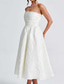 baratos Vestidos de Cocktail-Vestidos Cocktail Jacquard Floral A-Line Sem Mangas Comprimento Tea Costas com Cadarço Com Vestido Derby de Cor Sólida Com Detalhes Franzidos Vestido de Dia da Corrida Vestido Convidada de Casamento