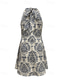 billiga Semester Boho Klänning-Dam Mini klänning Vardagsklänning Sommarklänning Boho-klänning Elegant Hawaiisk Stylish Semester Dagligen Datum Normal Blommig Ärmlös Halterneck Kaki Sommar