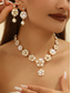 cheap Women&#039;s Necklace-Women&#039;s Faux Pearl and Rhinestone Jewelry Set – Elegant Necklace and Earrings for Weddings, Parties and Special Occasions