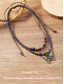 billiga Kvinnors halsband-vintage fjärilshängande läderhalsband – justerbara pärlsmycken i boho-stil för kvinnor och män, perfekt för vardags- och festivalkläder
