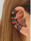 رخيصةأون قرط نسائي-طقم أقراط ذهبية - أقراط أذن غير ثقبية مصنوعة من سبيكة معدنية بتصميم فريد، وأسلوب بسيط للنساء، ومثالي للحفلات والارتداء اليومي والهدايا