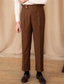 cheap Slim-Men's Graduation Dress Pants Trousers Chinos Buttons Pocket Plain Comfort Formal Party Work Fashion Classic Style Black Brown Micro-elastic