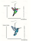 economico Orecchino da donna-orecchini pendenti colorati a forma di colibrì – design leggero in vetro colorato per donna, perfetto per occasioni casual, artistiche e per le vacanze