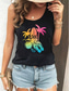 cheap Tank Tops &amp; Camis-Women&#039;s Camisole Tank Top Ombre Graphic Fashion Sleeveless Crew Neck Regular Tops Daily Weekend Beach Wear Print Black Summer