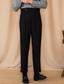 cheap Slim-Men's Graduation Dress Pants Trousers Chinos Buttons Pocket Plain Comfort Formal Party Work Fashion Classic Style Black Brown Micro-elastic
