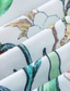 halpa Tulosta kukkamekot-Naisten Normaali EU / US-koko Midimekko Pitkähihainen Boho-mekko Kesämekko Tyylikäs mekko Tyylikäs Böömi Trooppinen Perhonen Loma Koti Työ Loose Fit Kukka Geometrinen Lyhythihainen V kaula-aukko
