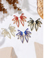 cheap Wedding Accessories-Crystal Butterfly Statement Earrings with Rhinestone Detailing, Elegant Dangle Earrings for Women, Perfect for Weddings, Parties, and Formal Events