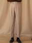 cheap Slim-Men's Graduation Dress Pants Trousers Chinos Buttons Pocket Plain Comfort Formal Party Work Fashion Classic Style Black Brown Micro-elastic