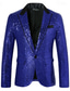 cheap Men&#039;s Blazers-Men&#039;s Blazer Tuxedo Performance Business Cocktail Party Fashion Casual Spring &amp;  Fall Polyester Plain Buttons Pocket Comfortable Single Breasted Blazer Silver Black Red Royal Blue