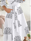 cheap Stripe&amp;Geometric Dress-Women's Midi Dress Casual Dress A Line Dress Stylish Casual Vacation Daily Regular Fit Graphic Geometric 3/4 Length Sleeve V Neck Black White Blue Green Summer