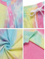cheap Women’s Short Sets-Women&#039;s Active Daily Stylish T Shirt Baggy Shorts Short Sleeve Crew Neck Tie Dye Drawstring Print Casual Daily Brown Rainbow Summer Regular Fit