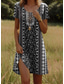 cheap Boho Dress-Women&#039;s Mini Dress Casual Dress Petite Dress T Shirt Dress Tee Dress Sundress Casual Vacation Casual Daily Regular Fit Floral Short Sleeve Crew Neck Black Red Navy Blue Green Summer