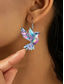 economico Orecchino da donna-orecchini pendenti colorati a forma di colibrì – design leggero in vetro colorato per donna, perfetto per occasioni casual, artistiche e per le vacanze