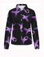 cheap Art&amp;Design Tops-Valentine&#039;s Day Women&#039;s Shirt Geometric Casual Long Sleeve Shirt Collar Regular Tops Work Daily Buttons Print Purple Spring Fall Winter